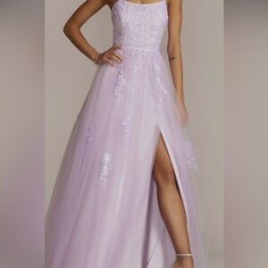 Elegant Lavender Evening Gown